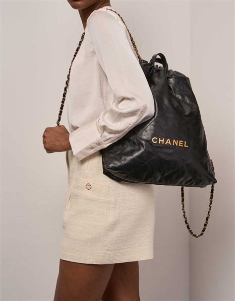 chanel canvas drawstring backpack|chanel 22 backpack.